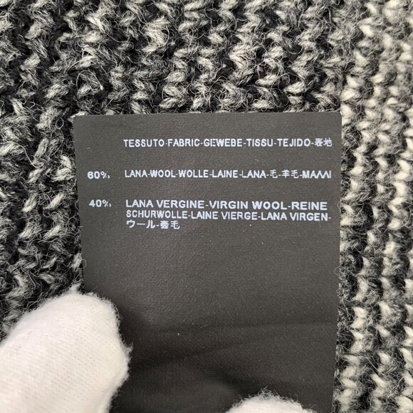 H14322 Saint Laurent slp Saint Laurent Dark gray checked wool round neck long sl - Picture 7 of 8